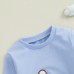 aowezehts Baby Long-Sleeve Top – Soft Blue Cotton Shirt for Autumn and Everyday Wear